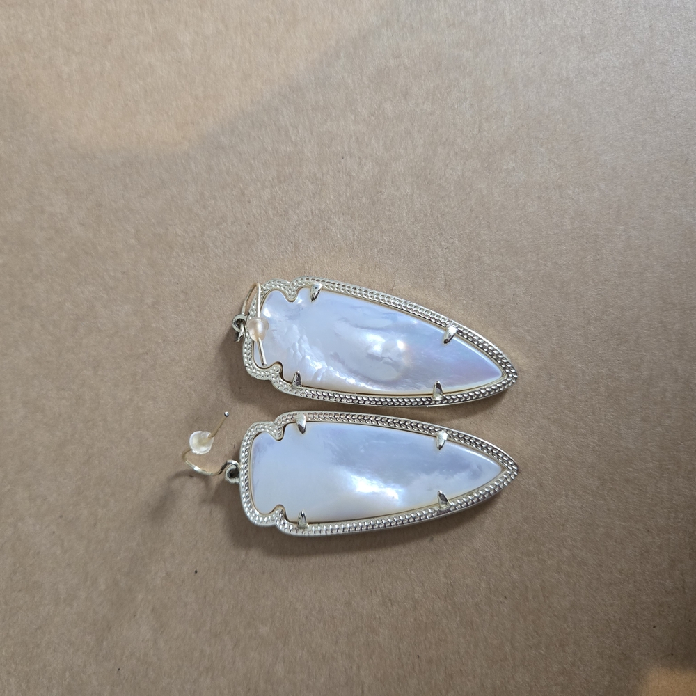 Kendra Scott Silver Arrowhead Shaped Earrings